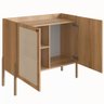 Balcão Bar 2 Portas 93cm Palhinha Pé Madeira 27928 Oslo Artesano - Hanover/pé Roble - 4