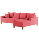 Ver imagem 2 de Sofá 4 Lugares Beny com Chaise Direito Suede Rosa