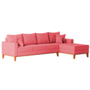 Ver imagem 3 de Sofá 4 Lugares Beny com Chaise Direito Suede Rosa