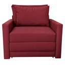 Ver mais imagens de Poltrona Cama | Tecido Acquablock | 90cm | Tramado Vermelho