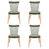 Conjunto com 4 Cadeiras para Sala de Jantar Windsor Pp - 1