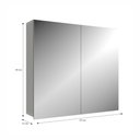 Ver imagem 3 de Espelheira para Banheiro 2 Portas com Prateleiras 77cm Multimóveis CR10179 Cimento