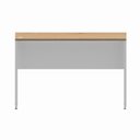 Ver imagem 4 de Mesa Escrivaninha Retangular X Escritório Pé Painel com Passa Cabos 120cm Executive Treviso E Branco
