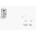 Ver imagem 3 de Kit 25 Puxadores Ponto para Móveis Pino R Cromo Zamac Bigfer Gavetas Portas Armário