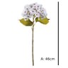 Hortensia Toque Real Permanente Branco 46cm Florarte - 3