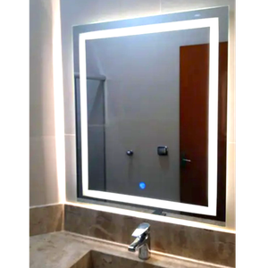 Espelho Led 60x60 Luz 3 Cores Fria Neutra Quente Iluminação Jateado 0,60 X 0,60 Quadrado Touch