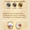 Ver imagem 5 de Espelho Led 60x60 Luz 3 Cores Fria Neutra Quente Iluminação Jateado 0,60 X 0,60 Quadrado Touch 60cm