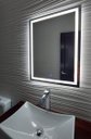 Ver imagem 6 de Espelho Led 60x60 Luz 3 Cores Fria Neutra Quente Iluminação Jateado 0,60 X 0,60 Quadrado Touch 60cm