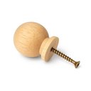 Ver imagem 5 de Kit 5 Puxadores de Madeira Redondos P/ Móveis Gavetas Armários Modelo Bola