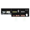 Ver imagem 2 de Kit 2 Armários de Cozinha Aéreos 3 Portas com Leds Veneza Multimóveis Mp2146 Preto/dourado