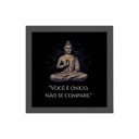 Ver imagem 1 de Quadro Quadrado Frase Buda Não Se Compare 20x20cm:Madeira preta