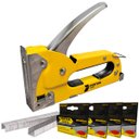 Ver imagem 1 de Grampeador Manual Tapeceiro Madeira Pressão Grampos 4 - 8mm + 4100 Grampos | Fertak