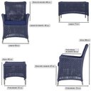 Ver imagem 3 de Jogo Sofá 4 Poltronas e Mesa Igapó Fendi E10 Trama Original Azul