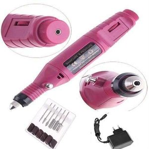 Lixa Eletrica de Unha Manicure e Pedicure 9V Rosa Profissional