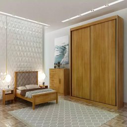 Guarda Roupa Bravo Gold 2 Portas 4 Gavetas Cor:cumaru - 4