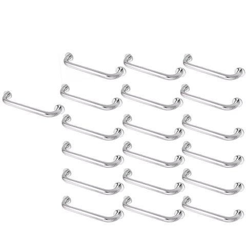 Barra Alça de Apoio Kit 19 Uni Aço Inox 30cm Acessibilidade Cadeirante Gestante Idoso Segurança Anti