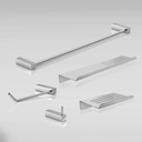 Ver imagem 3 de Kit de Acessórios para Banheiro Escovado 5 Peças 2101tr Grego Metal