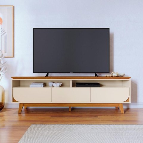 Bancada para Tv 75 Polegadas Orion Cinamomo Off White