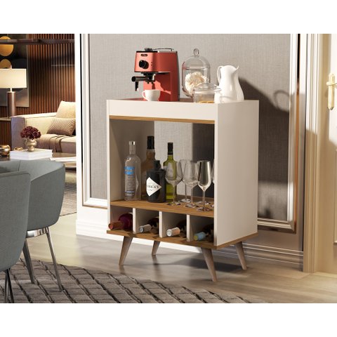 Aparador Encanto com Adega Off White Freijó