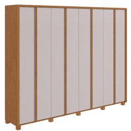 Guarda-roupa Casal 100% Mdf 8 Portas Easy Glow com Pés Amendoa Clean/off White - 2