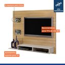 Ver imagem 2 de Painel para TV até 46 Polegadas 2 Prateleiras Hades - Cinamomo/Off White