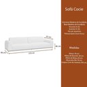 Ver imagem 2 de Sofá Cocie 3 Lugares 210cm Off White Bouclé Estrutura Madeira D23 Sofá Home
