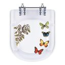 Ver imagem 1 de Tampa de Vaso Poliéster Decorada Borboleta Elite Transparente para Louça Celite
