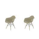 Ver imagem 1 de Conjunto com 2 Cadeiras para Sala de Jantar Arm Dsw Inj Bege/Fendi