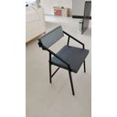 Ver imagem 2 de Cadeira Industrial Cozinha Bar Restaurante, Estofada Preto Metalon Preto Prisma.