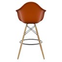 Ver imagem 2 de Conjunto com 2 Banquetas para Sala de Jantar Arm PP Dsw Laranja/Tangerina