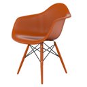 Ver imagem 1 de Cadeira para Sala de Jantar Arm Dsw Inj Laranja/Tangerina