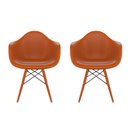 Ver imagem 4 de Conjunto com 2 Cadeiras para Sala de Jantar Arm Dsw Inj Laranja/Tangerina