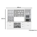 Ver imagem 3 de Kit Cozinha Modulada 4 Peças Americana (1aéreo+1balcão+2paneleiros) C5p40 Branco - Henn