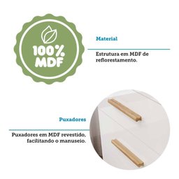 Guarda Roupa Infantil 4 Portas 3 Gavetas 100% Mdf Kakau Retrô - 12