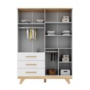 Ver imagem 4 de Guarda Roupa Infantil 4 Portas 3 Gavetas 100% Mdf Kakau Retrô