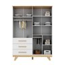 Guarda Roupa Infantil 4 Portas 3 Gavetas 100% Mdf Kakau Retrô - 4