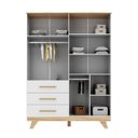 Ver imagem 4 de Guarda Roupa Infantil 4 Portas 3 Gavetas 100% MDF Kakau Retrô Yescasa