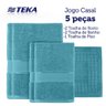 Jogo de Toalhas Teka Duomo 5 Peças 2 Banho e 2 Rosto 1 Toalha de Piso Cor Azul Claro - 1