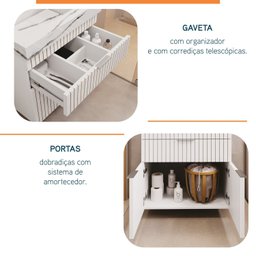 Conjunto Completo para Banheiro Slim Kit Ripy 60cm - 4