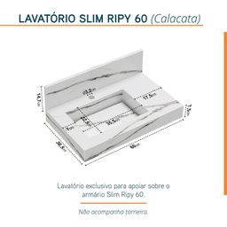 Conjunto Completo para Banheiro Slim Kit Ripy 60cm - 6