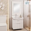 Ver imagem 1 de Conjunto Completo para Banheiro Slim Kit Ripy 60cm Yescasa Branco