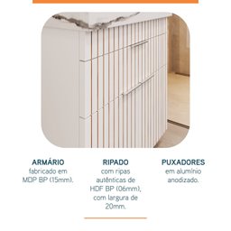Conjunto Completo para Banheiro Slim Kit Ripy 60cm - 5