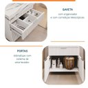 Ver imagem 4 de Conjunto Completo para Banheiro Slim Kit Ripy 60cm Yescasa Branco
