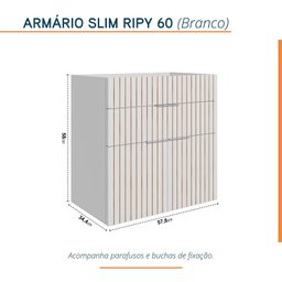 Conjunto Completo para Banheiro Slim Kit Ripy 60cm - 2