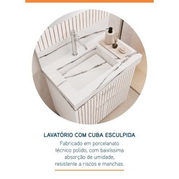 Conjunto Completo para Banheiro Slim Kit Ripy 60cm - 8