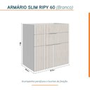 Ver imagem 2 de Conjunto Completo para Banheiro Slim Kit Ripy 60cm Yescasa Branco