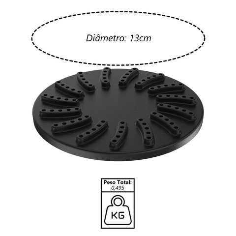 Espalha Chama Alta Pressão de Fogão Industrial Furado 13cm