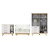 Quarto de Bebê Completo com Guarda Roupa Cômoda e Berço 100% Mdf Jolie Retrô Espresso Móveis - 4