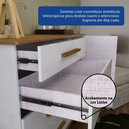 Quarto de Bebê Completo com Guarda Roupa Cômoda e Berço 100% Mdf Jolie Retrô Espresso Móveis - 13