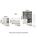 Ver imagem 5 de Quarto de Bebê Completo com Guarda Roupa Cômoda e Berço 2 em 1 100% MDF Jolie Retrô Yescasa